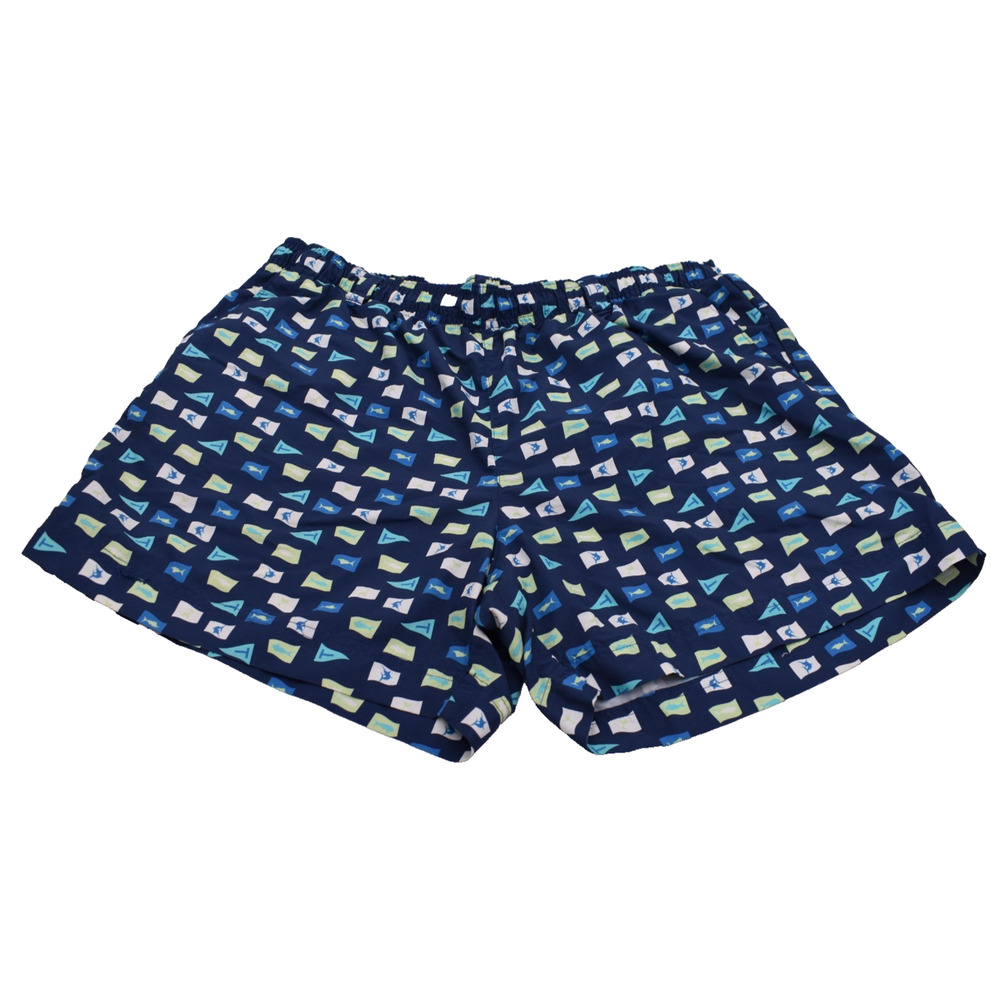 Columbia PFG Swim Shorts Trunks - Navy Blue Marlin Fish Flag - Mens Extra Large